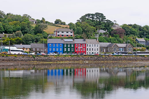 Colourful waterfront buildings in Cobh, Ireland
